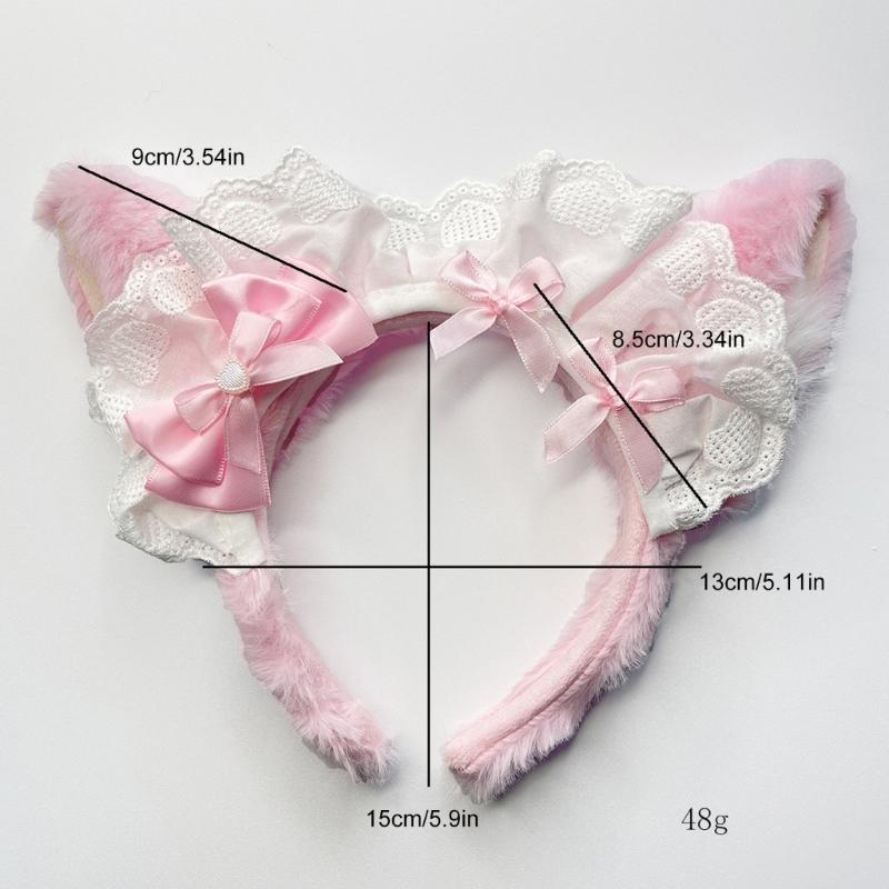 Cute Plush Headband Bowknot Hair AccessoryHeaddress for Fashionable Lady Women and Sweet Style Enthusiasts