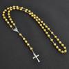 Handgefertigte Perlen Rosenkranzperlen Anhängerkette Vintage Stil Religiöse Anhänger Christlicher Schmuck