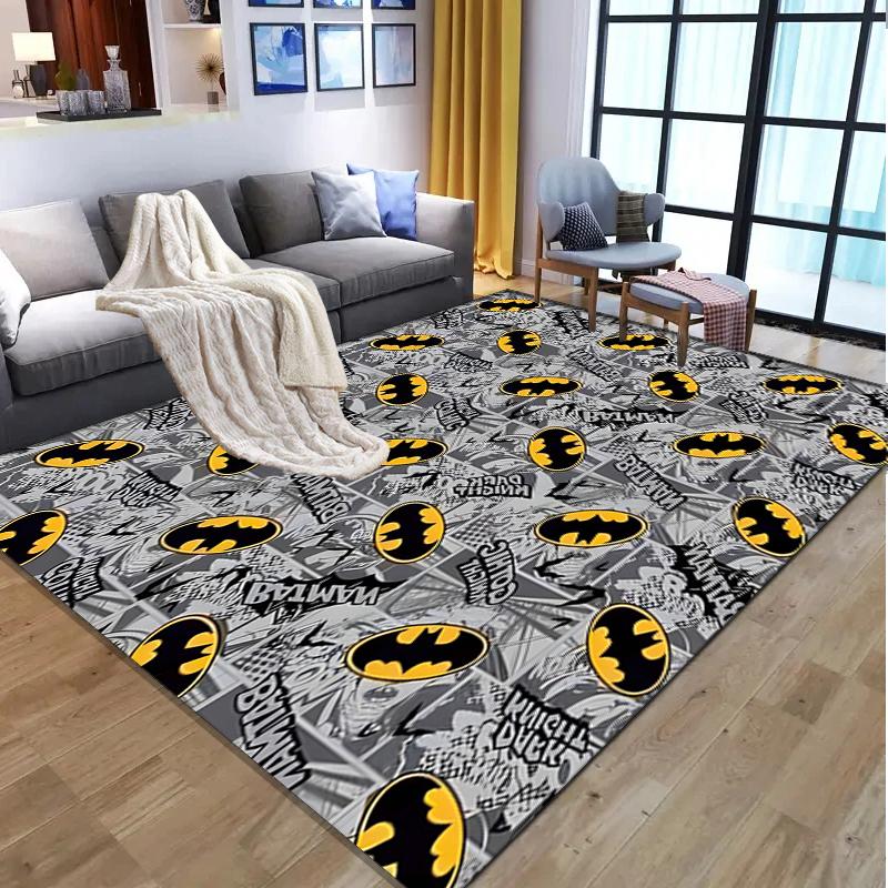 Batman Pattern Rug, Indoor/Outdoor Mat, for Picnic, Gameroom, Bedroom, Office, Living Room, Home Decor Carpet, Birthday Gift