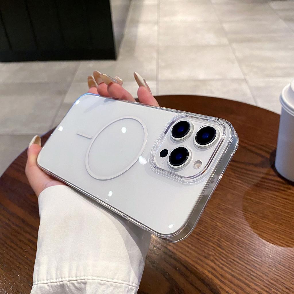 Suitable for Samsung High Magnetic Suction PC Large Hole Full Inclusive S25ULTRA Mobile Phone Case Simple S24PLUS FE