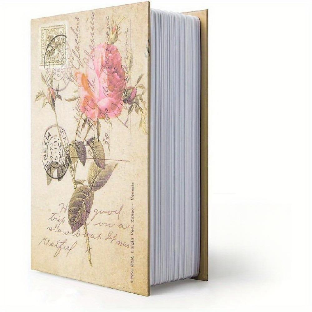 Retro Roos Code Ontwerp IJzeren Verdeelde Boekdoos Kluis met Combinatieslot, Verborgen Opbergdoos voor Kostbaarheden, Geheime Kluis in Woordenboekstijl