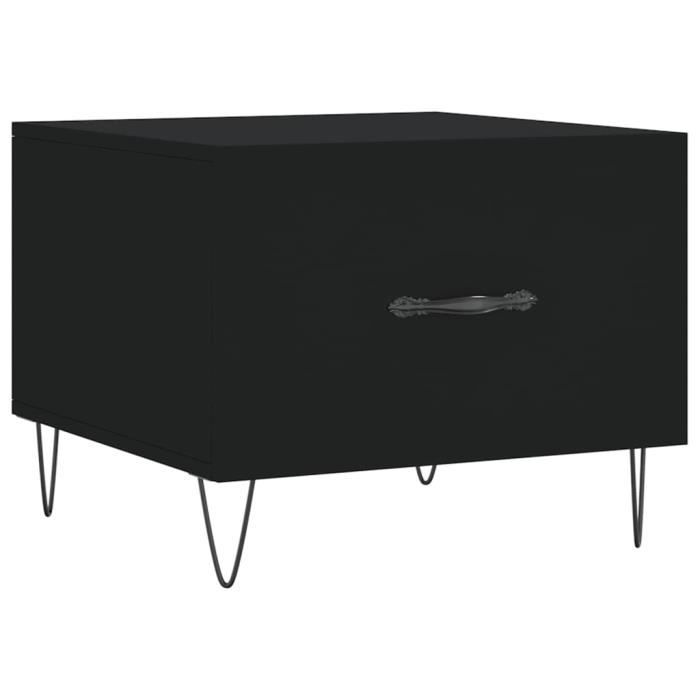 VidaXL Table basse Noir 50x50x40 cm Bois d'ingénierie 829382