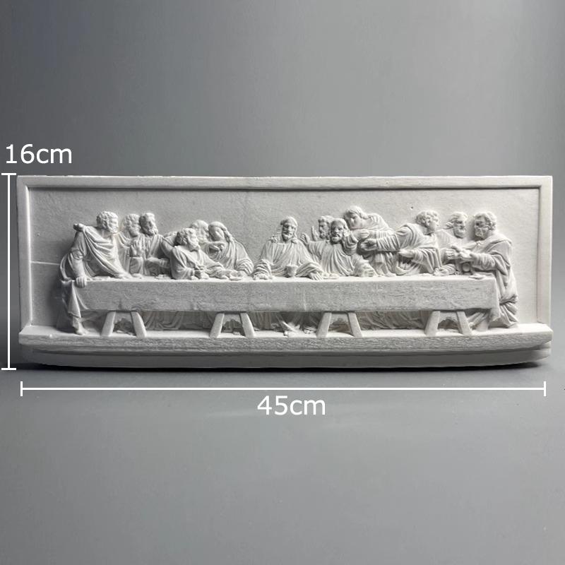 The Last Supper Stereoscopic Printmaking Figures Relief Plaster Statue Desk Decoration Characters Sculpture Room Aesthetic Decor