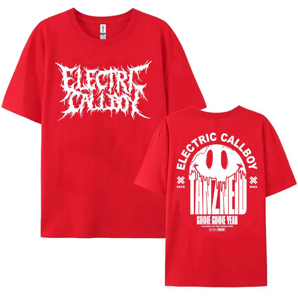 ELECTRIC CALLBOY Tanzneid Deathcore Shirt Short Sleeve Cotton Female Tshirt Graphic Merch Loose Casual Fashion Women Tshirts S
