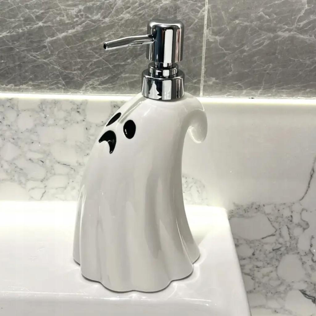 Halloween Ghost Soap Dispenser Ceramic Soap Dish Deko 400 Ml