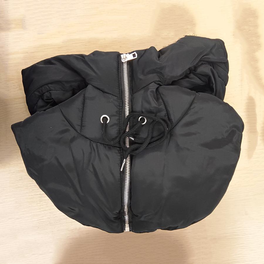 

Сверхлегкая пуховая шапка с капюшоном, на шнурке, со съемным шарфом-манишкой для шеи, шапка, куртка на молнии, короткий топ-майка, женская