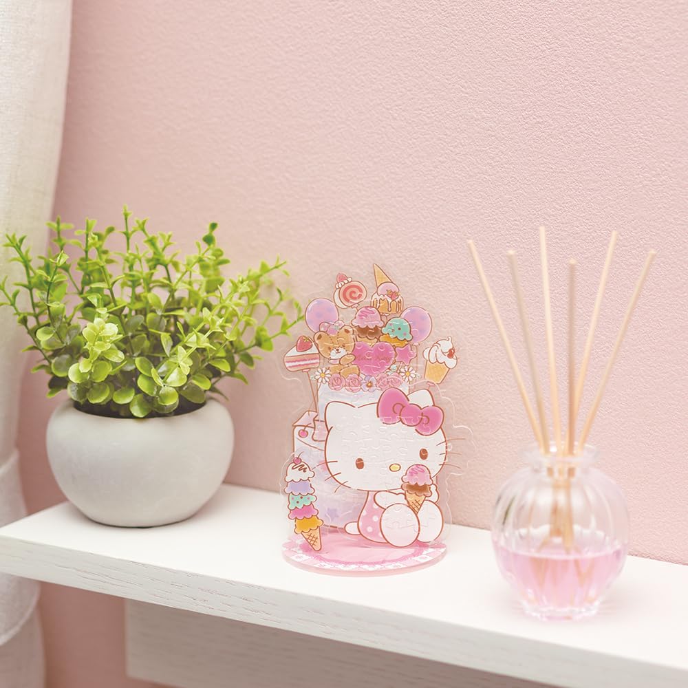 Beverly Puzzle x Acrylic Acrylic Stand Pop Hello Kitty Puzzle to Assemble and Glue 58 Pieces [Jigsaw Stand] [New Display] [No Required] SP-011