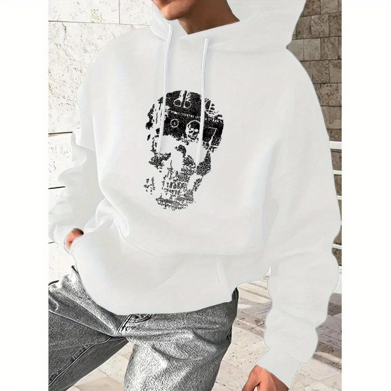 

Базовое худи с круглым вырезом, мягкий удобный пуловер XXL белый