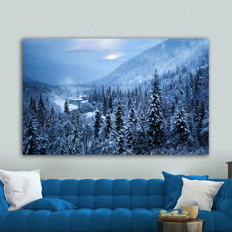 

НАДЕЖНЫЕ художественные постеры и принты, снежно-зимние деревья, канкас, постер с рисунком Quadro, домашний декор, настенные художественные фотографии для гостиной 20*40cm