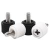 Secure Locking Hand Twist Screws for Side Panels 6#32 Computer Case Rubber Head Enhances Operation Comfort Metal