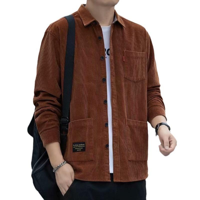 Men's Loose Casual Long-sleeved Shirt Jacket.