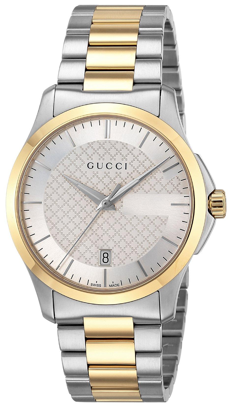 

Watch Silver Dial Stainless Steel Sapphire Glass Quartz 38MM Swiss Watch YA126450 Gold [Gucci] G-TIMELESS Men s [Item]