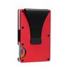 Porta carte di credito sottile con clip per blocco RFID da uomo in fibra di carbonio in metallo