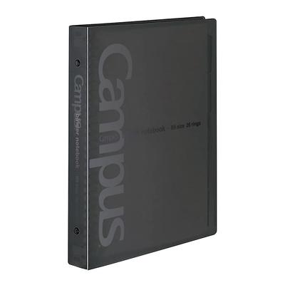 KOKUYO B5 Loose Leaf Binder with Metal Rings, 26 Holes, Holds 150 Sheets, Wide Black Campus Style - LU-633D