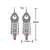 Long Earrings Round Oil Drop Small Flowers Multilayer Beads Colorful Alloy Birthday Gift Jinyu
