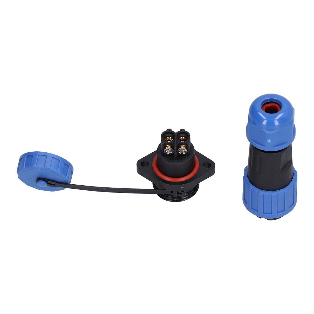 

LP16 Aviation Plug Socket Flanged 2PIN Waterproof Connector Solderless Heavy Duty Aviation Plug Connector Household коричневий