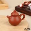 25Ml Enameled Pottery Teapot Pocket Hand Teapot Handstand Fingertip Kettle Tea Pet Dark-Red Enameled Pottery Teaset Accessories