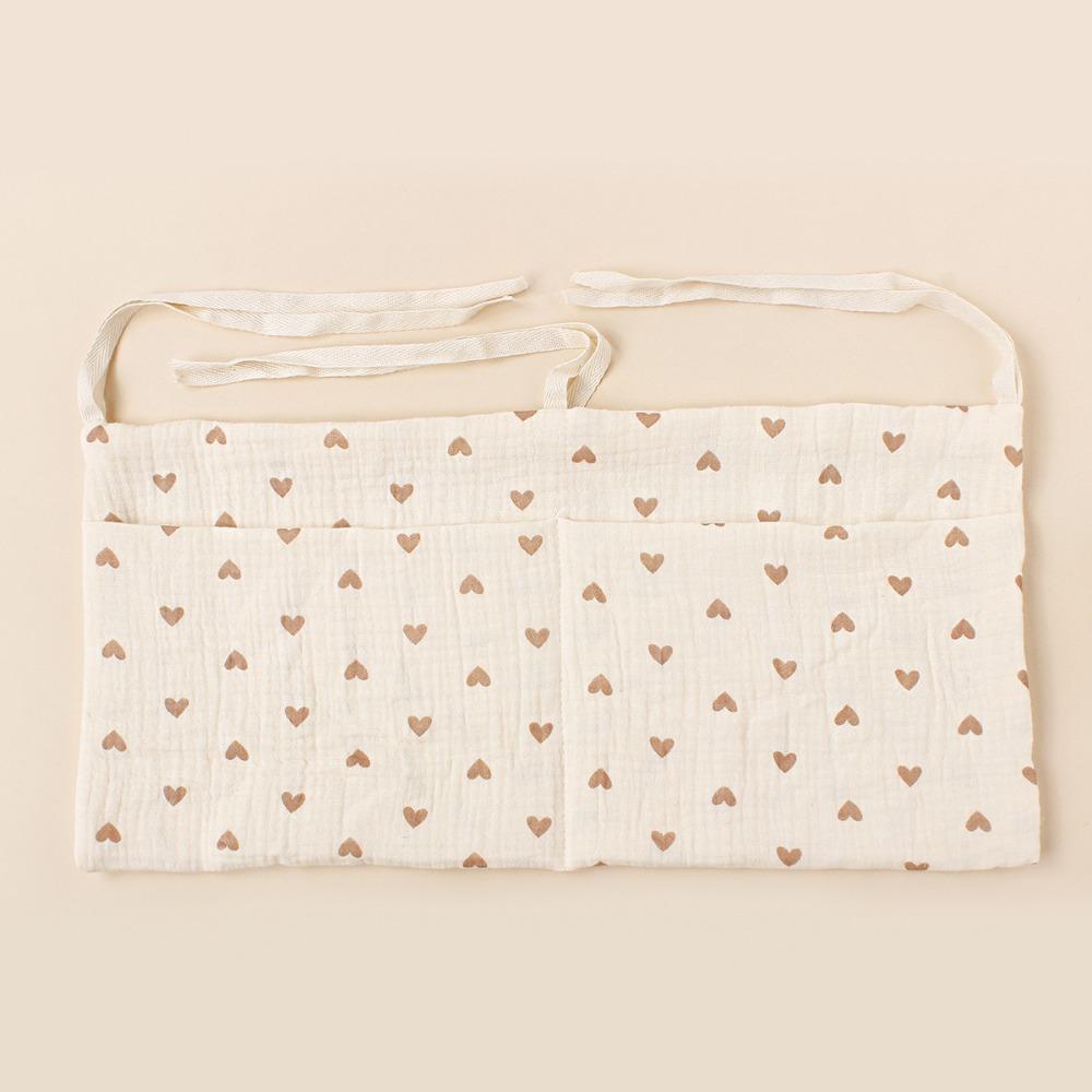 Cotton Baby Crib Storage Bag Large Capacity Newborn Bedside Bag Baby Stuff Organizer  Stroller