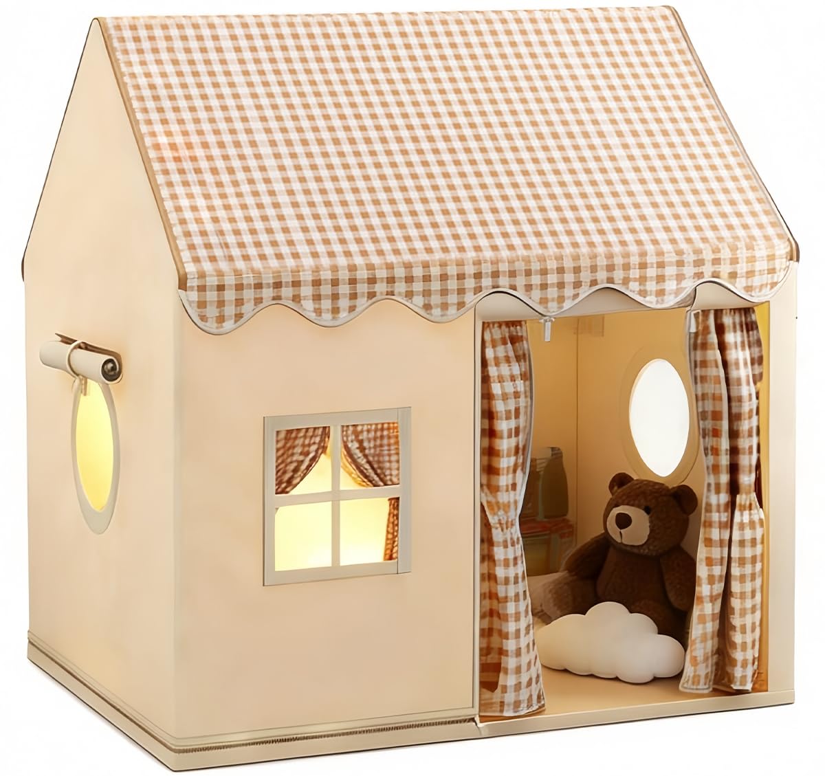 

EastEamily Kids Indoor Tent, Spacious, Foldable, with a Secret Base and Window, Perfect for Girls and Boys, Indoor Play, Convenient Storage, Sturdy,