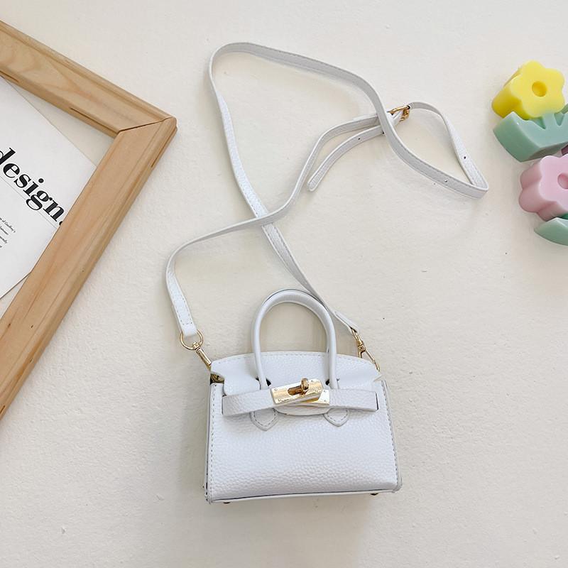 

Trendy Pu Princess Shoulder Bag For Kids With Fashionable Solid Colors Ideal For Everyday белый