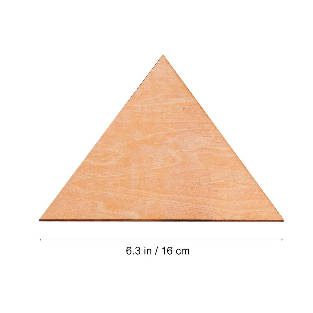 60Pcs Wooden Triangle Slices Unfinished Craft Supplies Smooth Natural Wood Pieces for DIY Home Decor Painting Projects