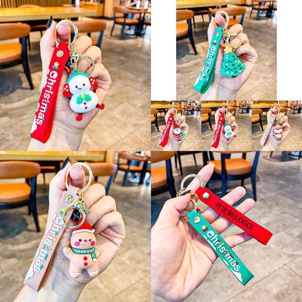 Adorable Christmas Santa Keychain Cute Acrylic Keyring Perfect For Holiday Gifts