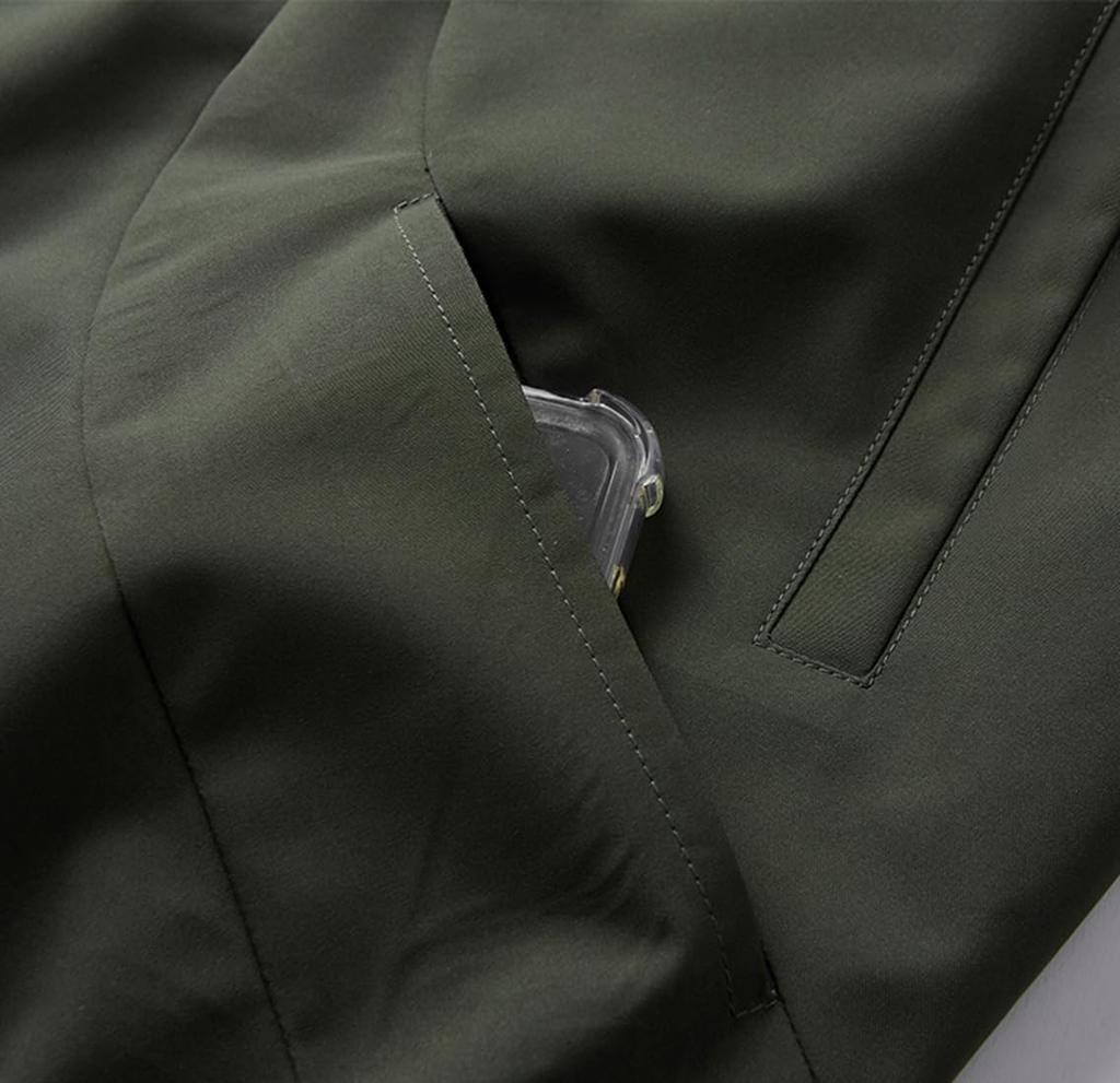 EASTEMPO Autumn Loose Solid Plus Sizes Men's Jacket, Ma-1, Casual, Business, Fit, Stylish, Windproof, Color, Blouson, (JP, Alphabet, M, Green)