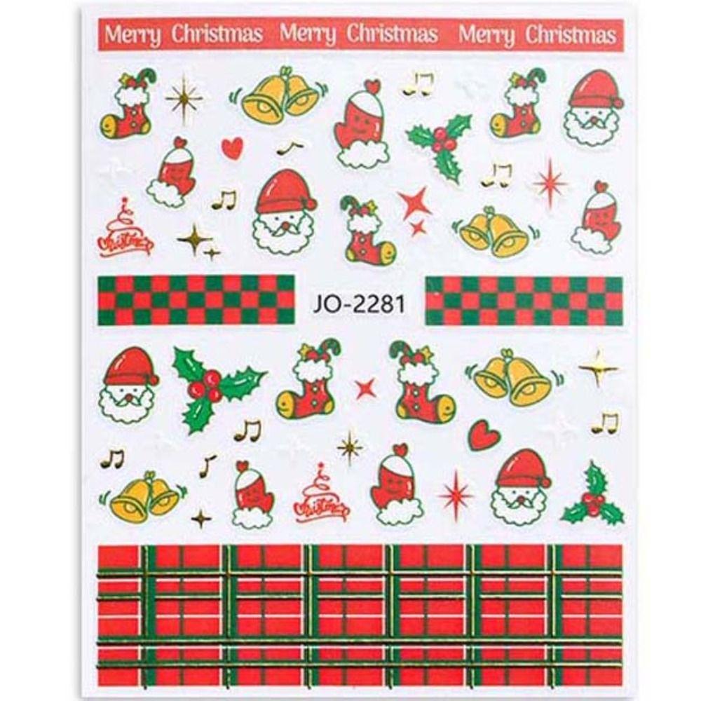 

Accessories Nail Art Decorations Elk Nail Stickers Rabbit Nail Decals Christmas Nail Stickers F-2pcs