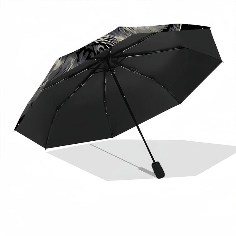 1pc Celestial Owl Print Automatic Umbrella - Automatic Opening And Closing, Sturdy Iron Frame, Portable Folding Design yy251018205