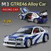 1:24 Металлических Литых Модели Спортивных Автомобилей M3 Со Звуком и Светом Игрушечная Машинка Bmw E46 Подходит в Качестве Подарка Для Мальчиков Старше 3 Лет