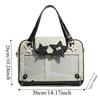 Star Decoration Shoulder Ita Bag Denim Y2K Anime Display Bag Goth Transparent Pocket  Daily