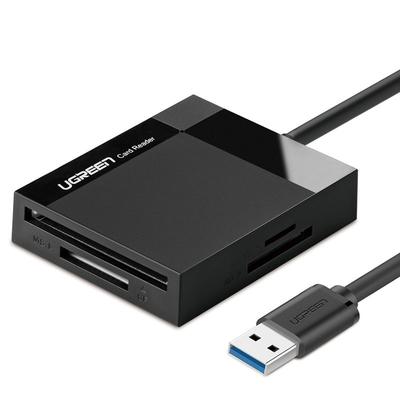 SD Micro SD CF MS Memory Card Reader USB Plug 30 Black