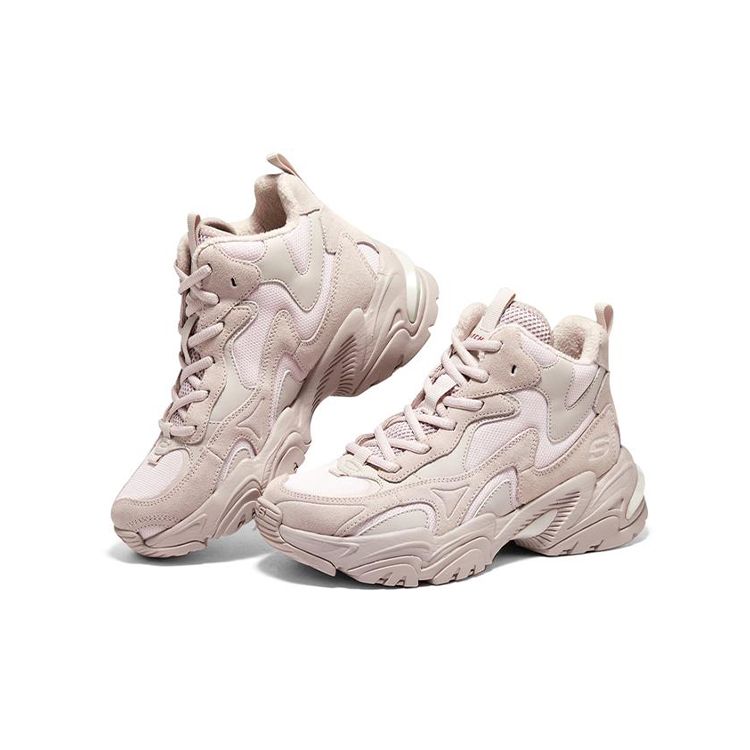 Skechers Stamina V2 Tessuto Pelle Comode alla Moda High-Top Lifestyle Scarpe Casual Donna sneaker Nudo-Rosa 167587-BLSH