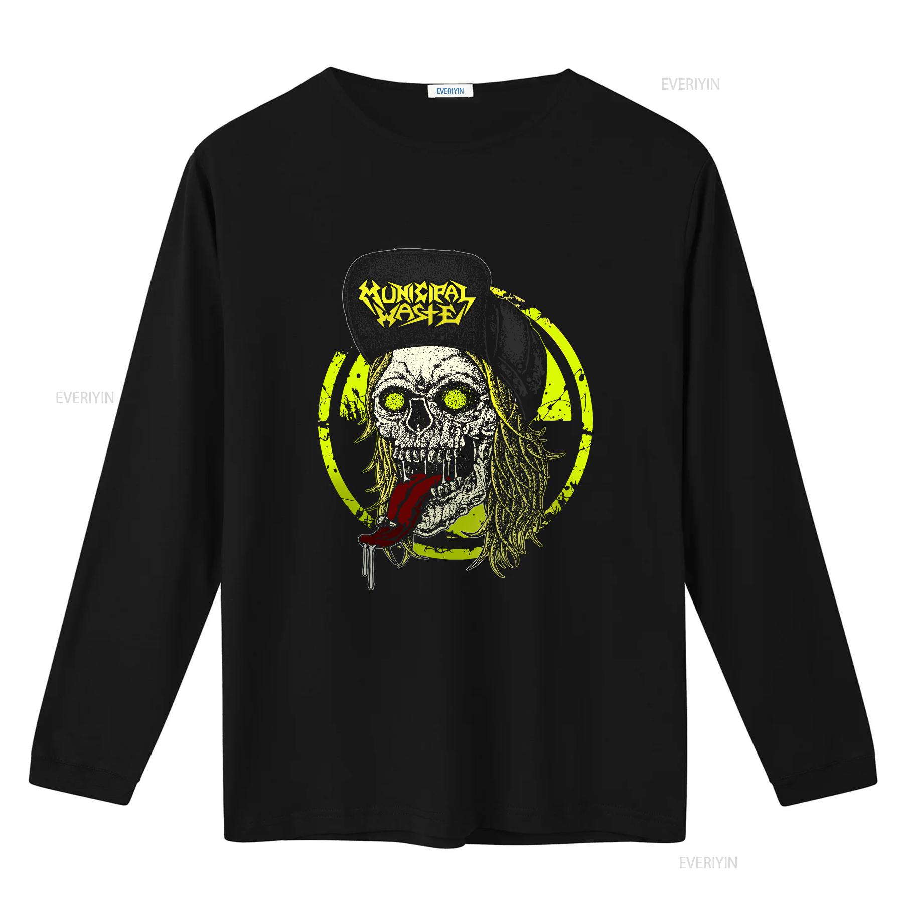 

Municipal Waste T shirt vintage Washed Breathable Stylish Casual Unisex designer clothes Top For Everyday Wear Soft graphic S