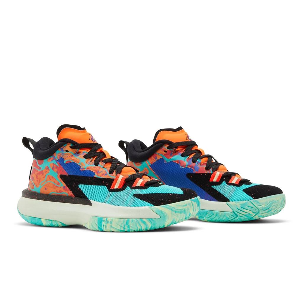 Air Jordan Zion 1 Grade School 'Project Z' (Unisex) Cone / Hyper Jade / Persian Violet / Black Kids' Basketball Shoes DA3131 800