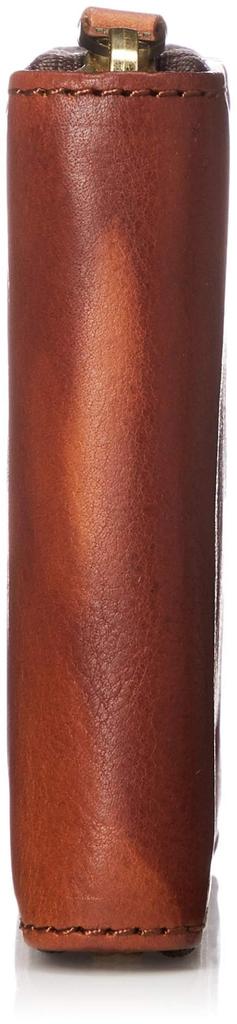 Katharine Hamnett London Wallet, Premium Italian Vegetable Tanned Leather, FLUID, Round Zip, Orange