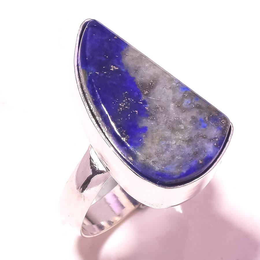 

Lapis Lazuli Gemstone Ring Handmade Unique Thanksgiving Gift Jewelry 8 A1j43