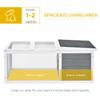 Rabbit Hutch Guinea Pig Hutch Wooden Small Animal Cage Rabbit Run Duck House with Openable Roof for Indoor Outdoor 115 x 66 x 47.5 cm