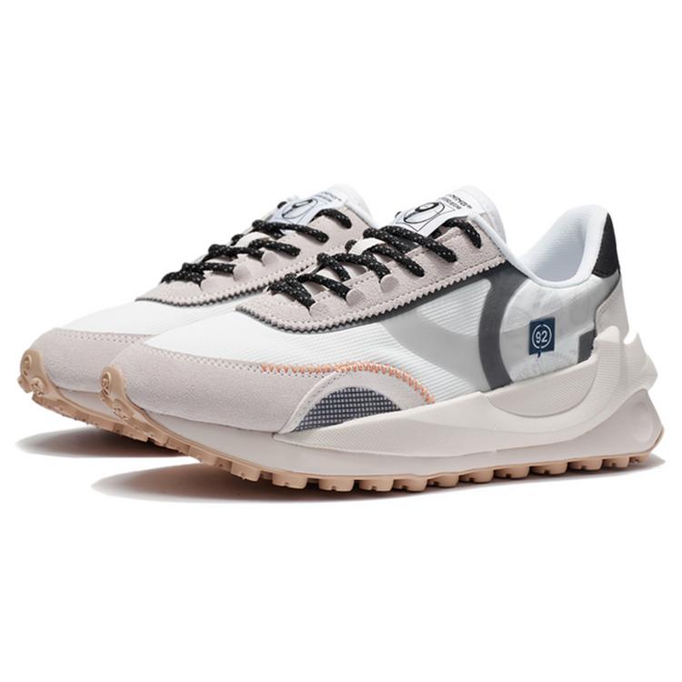 New LiNing Durable Breathable Low Top Running Shoes Women's White Gray AGCS014-3
