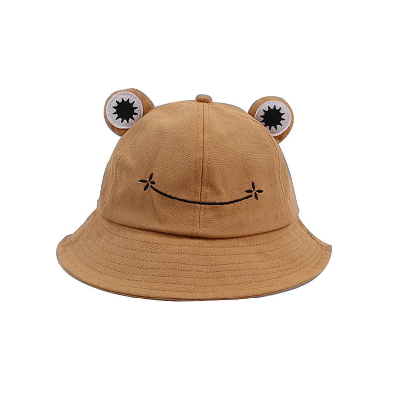 Summer Cotton Frog Bucket Hat Outdoor 