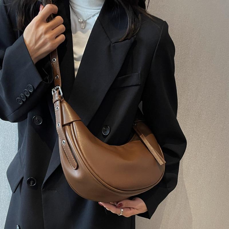 Nischenhandtasche Damentasche neu vielseitig Schulter Crossbody Achseltasche lässige Mode Halbmondtasche