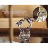 H&D HYALINE & DORA Double Crystal Glass Dolphins Figurines Collectibles, Sea Animal Sculpture Statue, Home Desk Decoration Ornaments