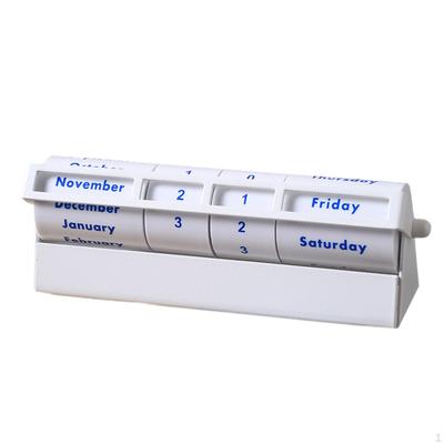 Calendar for Office Desk,Month Week Day Display,Compact Desktop Rotary Study School