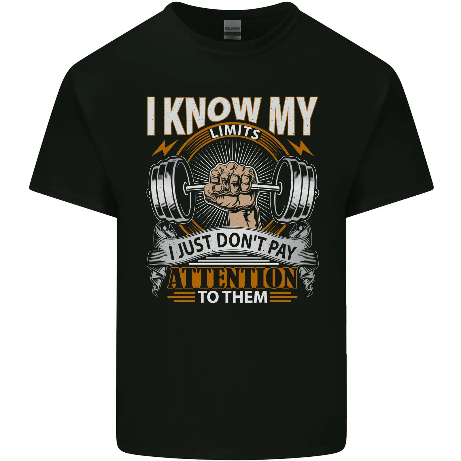 My Limits Inspirational Gym Quote Bodybuilding Kids T-Shirt Childrens XL