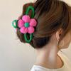 Hairpin Large Flower Hairpin Flower Hairpin  Rose Red Flower Hairpin Acrylic Large Green Hairpin Women'S Hairpin Shark Clip