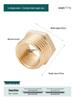 Threaded Core Pressure Reducing Gauge Fitting, Male 1/5'' to 2/5'' to 1/10'' Copper Connector, Core: 1/25'', 3/25'', 1'', 2''.