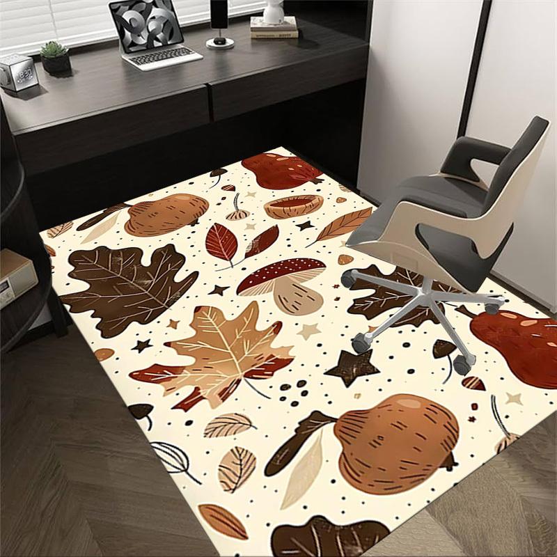 1PC Autumn Leaves Extra Large Non Slip Floor Carpet, Office, Family, Bedroom, Studio Large Area Rug Indoor Rugs, Vibrant Colors