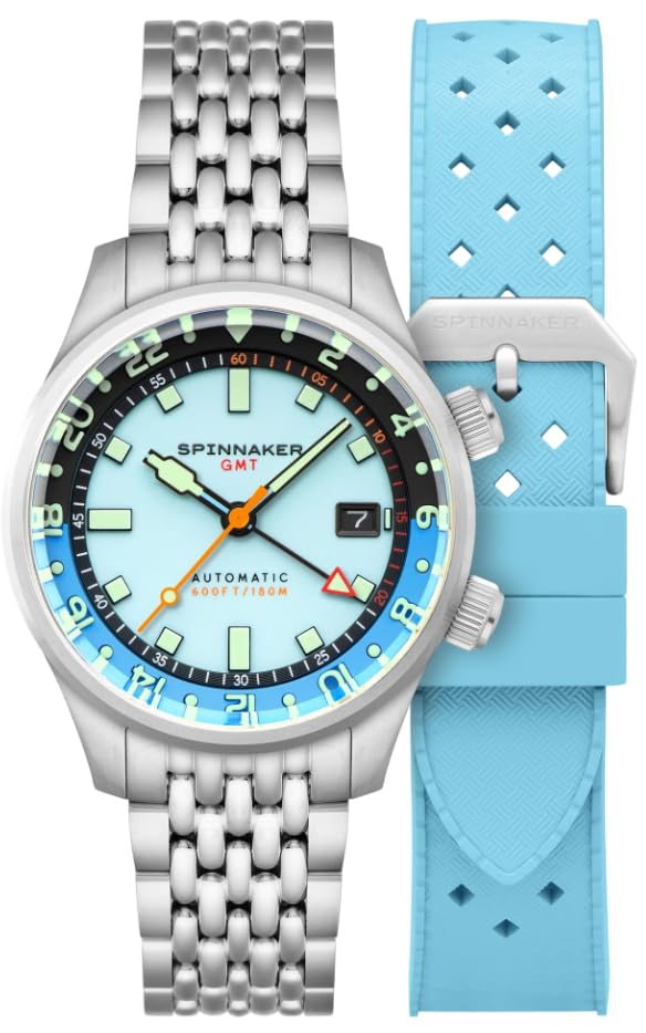 

Bradner GMT Automatic Automatic 18 ATM Water Sapphire Light Blue [SPINNAKER] Watch, Winding, Resistant, Crystal, Dial, SP-5121-CC, Men s [Used]