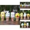Delightful Ice Cream Animal Collectible Figurines Cute Shiba Inu Rabbit Panda Desk Decor