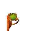 Full Of Green Yang Green Natural Agate Chrysoprase Ring Female Opening Micro-Inlay Real Shot Fidelity